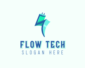 Lightning Tech Plug logo design