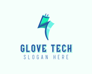 Lightning Tech Plug logo design