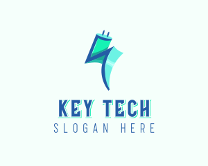 Lightning Tech Plug logo design