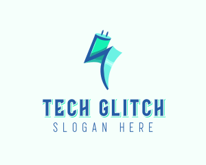 Lightning Tech Plug logo design