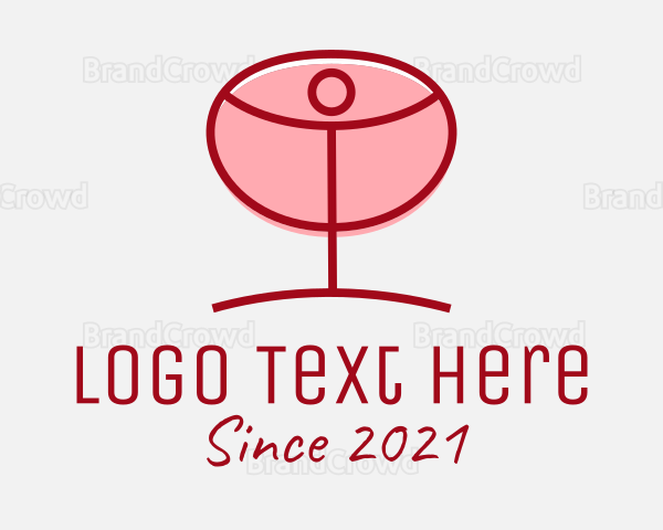 Red Wine Glass Logo