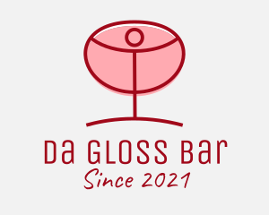 Red Wine Glass logo design