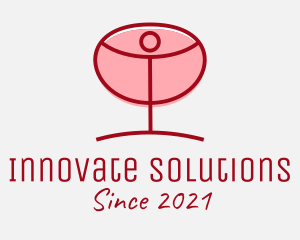 Wine Tasting - Red Wine Glass logo design