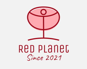 Red Wine Glass logo design