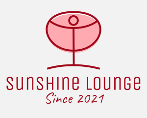 Red Wine Glass logo design