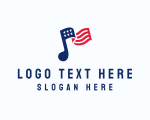 Songwriter - American Musical Note logo design