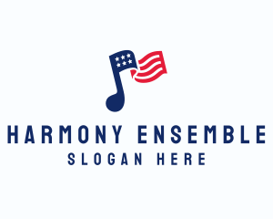 Orchestra - American Musical Note logo design