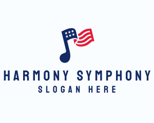 Orchestra - American Musical Note logo design