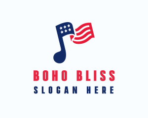 American Musical Note logo design