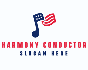 American Musical Note logo design