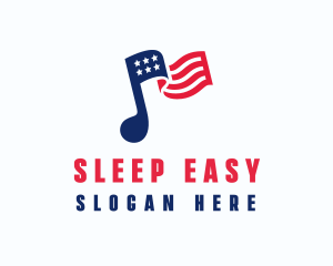 American Musical Note logo design