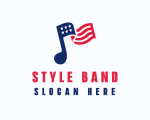 American Musical Note logo design