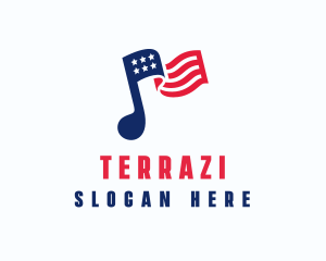 American Musical Note logo design