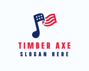 American Musical Note logo design