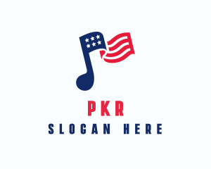 American Musical Note logo design