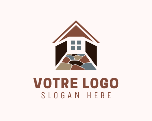 Floor - Brown Tiles Renovation logo design