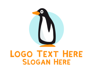 Winter Penguin Bird Logo