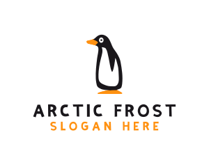 Winter Penguin Bird logo design