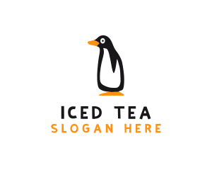 Winter Penguin Bird logo design