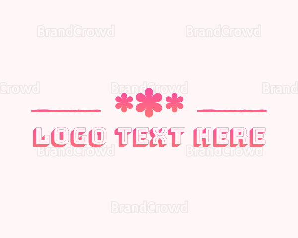 Feminine Retro Flower Boutique Logo