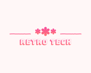 Feminine Retro Flower Boutique logo design