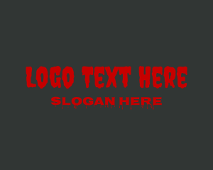 Horror - Horror Blood Wordmark logo design