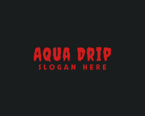 Drip - Horror Blood Drip Business logo design