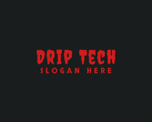 Horror Blood Drip Business logo design