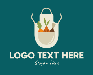 Cafeteria - Vegetable Chef Apron logo design