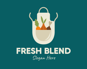 Ingredients - Vegetable Chef Apron logo design