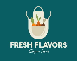 Ingredients - Vegetable Chef Apron logo design