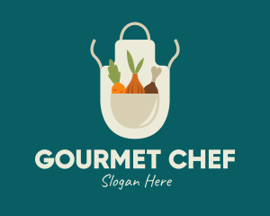 Chef - Vegetable Chef Apron logo design