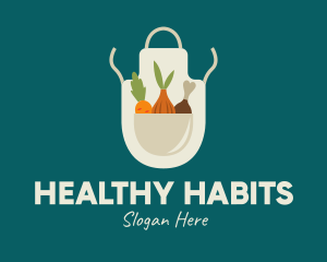 Nutrition - Vegetable Chef Apron logo design