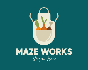 Vegetable Chef Apron logo design