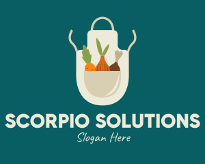 Vegetable Chef Apron logo design