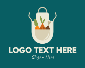 Ingredients - Vegetable Chef Apron logo design