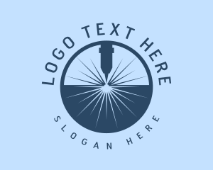 Machinery - Laser Machine Badge logo design