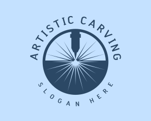 Carving - Laser Machine Badge logo design