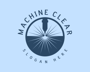 Laser Machine Badge logo design