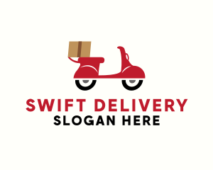 Delivery - Parcel Delivery Scooter logo design