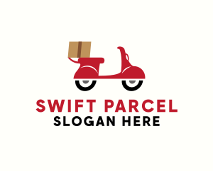 Parcel - Parcel Delivery Scooter logo design