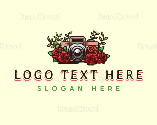 Floral Rose Camera Logo