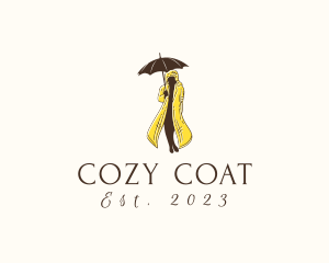 Coat - Raincoat Umbrella Fashion logo design