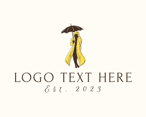Mysterious - Raincoat Umbrella Fashion logo design