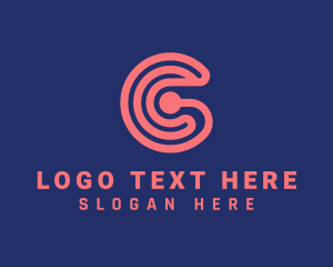 Dj - Modern Tech Letter C logo design