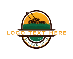 Field - Lawn Gardening Mower logo design