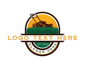 Lawn Gardening Mower Logo