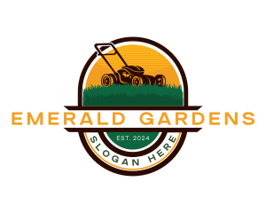 Lawn Gardening Mower logo design