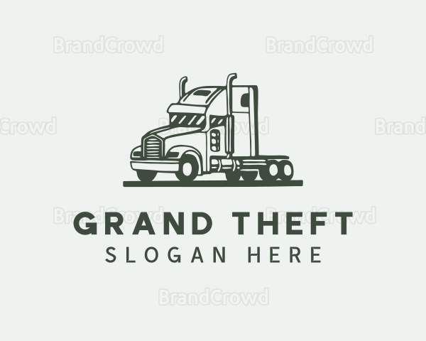 Flatbed Truck Shipment Logo