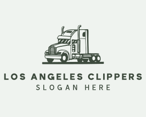 Flatbed Truck Shipment Logo